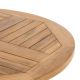 DIVERO okrągły stolik wykonany z drewna tekowego, Ø 80 cm
