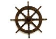 Koło sterowe drewniane Garth - stylowa rustykalna dekoracja 80 cm