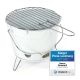 Grill ogrodowy wiaderko mini BBQ przenośny biały