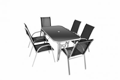 Komplet mebli ogrodowych 7 szt. antracyt