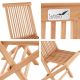 Komplet 4 x składane krzesła ogrodowe DIVERO z drewna tekowego