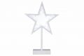 Świąteczna dekoracja - gwiazda na stojaku, 38 cm,20 LED