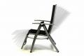 DELUXE krzesło ogrodowe z ustawieniem oparcia z podnóżkiem