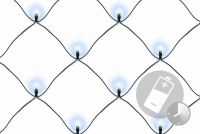 Świąteczna LED świetlna siatka -1,5x1,5 m,100 diod, zimna bi