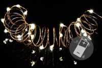 Świąteczny świetlny łańcuch - 10 MINI LED, ciepła biel