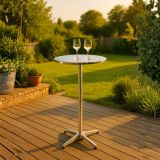 Stolik barowy składany, regulowana wysokość do 110 cm, 60cm