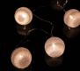 LED świetlna dekoracja  - szydełkowane kule, 10 LED, ciepłe