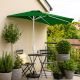 Parasol ogrodowy półokrągły zielony 2,7 m