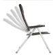 Aluminiowe krzesło ogrodowe - mocna wyściółka - 2 szt