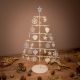 Ozdobne choinkowe metalowe drzewo - białe, 25 diod LED