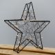 Dekoracyjna metalowa gwiazda 25 LED - czarna