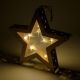 Świąteczna drewniana gwiazda z efektem 3D, 8 diod LED