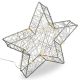Dekoracyjna metalowa gwiazda 25 LED - srebrna