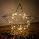 Dekoracyjna metalowa gwiazda 25 LED - srebrna