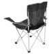 Składane krzesło kempingowe z uchwytem na kubek, czarne