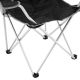 Składane krzesło kempingowe z uchwytem na kubek, czarne