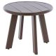 Okrągły aluminiowy stolik, ciemnobrązowy