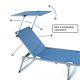 Składane krzesło ogrodowe z baldachimem XXL - niebieskie