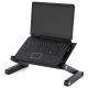 Stolik na laptopa z USB - 42 x 28 cm, czarne