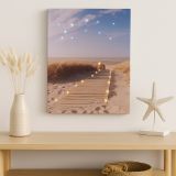 Podświetlany obraz - Ścieżka na plażę, 30 LED, 30 x 40 cm