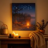 Podświetlany obraz Góry  LED, 22 LED, 30 x 40 cm