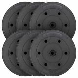 MAXXIVA Zestaw obciążników 6 x 5 kg, cement, czarny