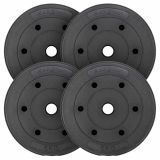 MAXXIVA Zestaw obciążników 4 x 5 kg, cement, czarny