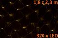 Świąteczna LED świetlna sieć - 1,8x2,3 m, 320 diod, ciepła b