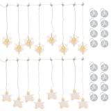 Komplet kurtyn świetlnych, 8 LED, ciepła biel, 2 szt