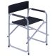 Krzesło kempingowe składane, stalowe, czarne, 73 cm