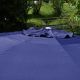 Parasol ogrodowy Garth niebieski z korbką 4 m