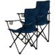 Komplet 2 x turystyczne kampingowe krzesło składane granatowe