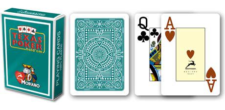 Modiano 2 rogi 100% karty plastikowe - zielone