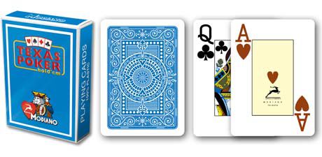 Modiano 2 rogi 100% karty plastikowe - jasno niebieskie