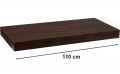 Półka ścienna STILISTA Volato w kolorze ciemnego drewna,110 cm
