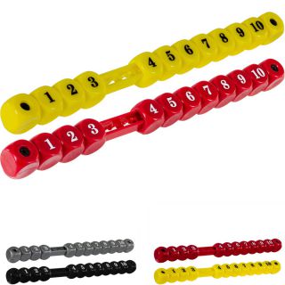 TUNIRO - dwa liczniki manualne kostki do piłkarzyków, czerwony-żółty