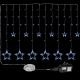Dekoracja świąteczna - świecące gwiazdki, 150LED, zimna biel