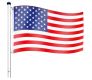 Maszt wraz z Flagą USA - 650 cm