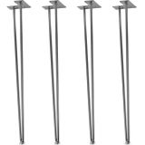 STILISTA Noga meblowa z 2 drążków, 71 cm, szara