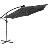 STILISTA  Parasol ogrodowy z rączką 3,5m antracyt + LED