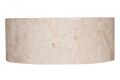 Umywalka z kamienia naturalnego MIRUM 509 nablatowa Ø40 cm Cream