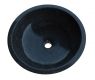 Umywalka z naturalnego kamienia Gemma 501 polerowany marmur Ø 50 cm Czarny