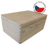 Drewniane pudełko z pokrywką, 30 x 20 x 13,5 cm