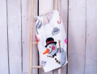 Koc z mikrofibry 150 x 200 cm - Bałwan