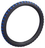 Pokrowiec na kierownicę SOFT - niebieski / czarny