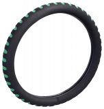 Pokrowiec na kierownicę SOFT - zielony / czarny