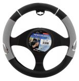 Pokrowiec na kierownicę RALLY - szary / czarny