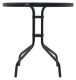 Stolik ogrodowy metalowy ze szklanym blatem - 70 cm