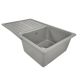 Zlewozmywak granitowy z ociekaczem, szary