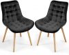 Zestaw krzeseł do jadalni, czarny, 2 szt